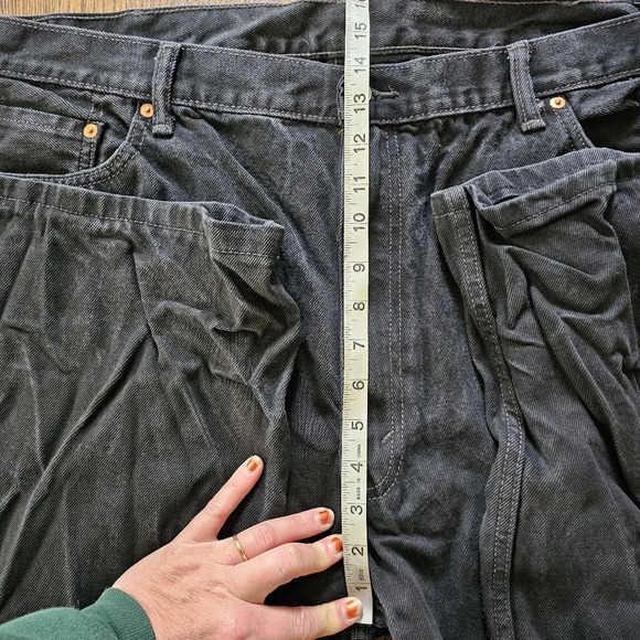 Levi's 550 Faded Black Relaxed Fit straight Leg Jeans Size Men's 46x32 - Picture 9 of 14